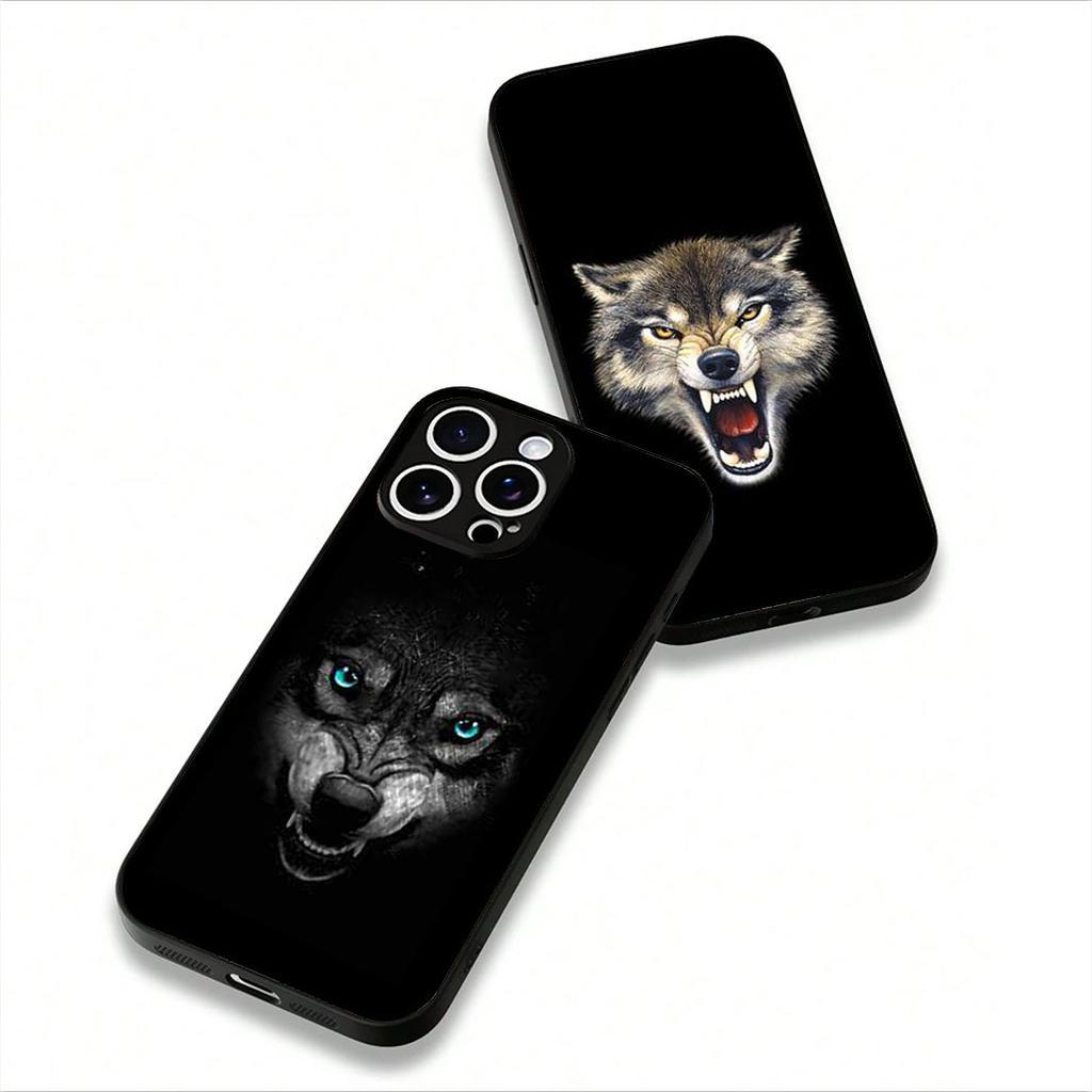 For Apple iPhone 17 16 15 11 Pro XS Max XR 6 7 8 Plus + SE 2020 5 16E Phone Cover Case Stalking Wolf Art