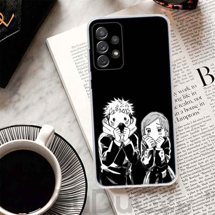 Black White Kaisen J-Jujutsu Cover For Samsung Galaxy A52 A42 A32 A22 A12 A50 A51 Phone Case A70 A71 A40 A41 A30S A31 A20E A21S