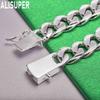 925 Sterling Silver 10mm Interlocking Side Chain Bracelet Gift Jewelry