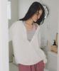 Seuteulaipeumagalin Summer Sleeve Open Button Loose Collar T-Shirt Ivory