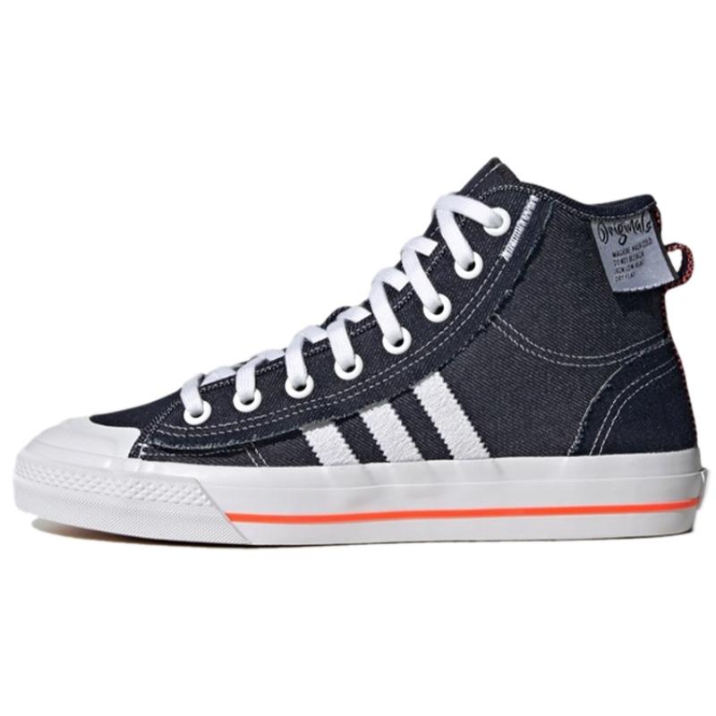 Adidas Nizza Hi Rf Navy Denim White Sneakers H67835