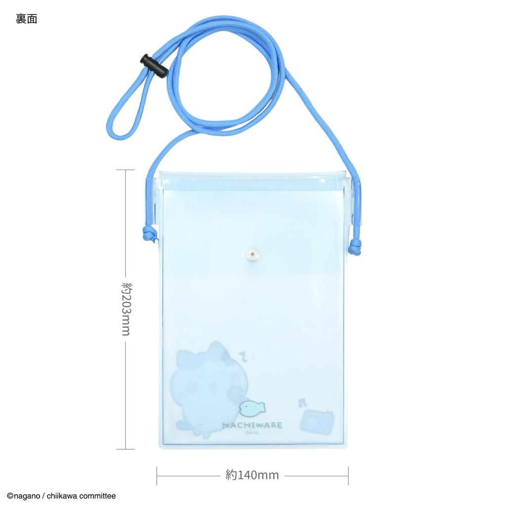 Gourmandies Chiikawa IIIpocket Clear Smartphone Pouch, Hachiware (Black and White) CK-72B