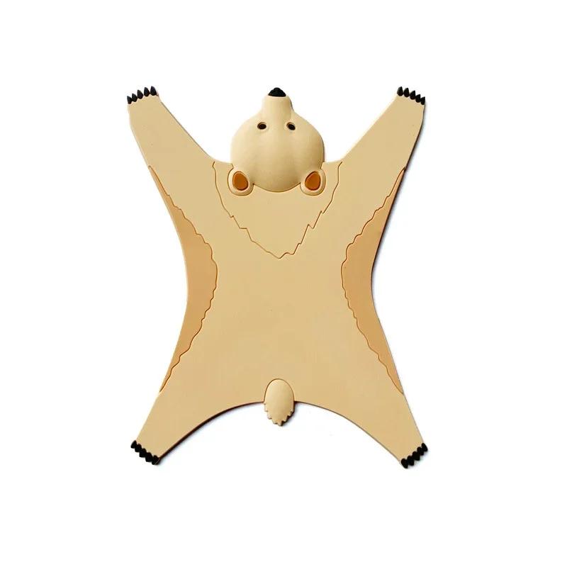 Симпатичные силиконовые подставки, изолированные водой, нескользящие коврики, термостойкие коврики для чашек с мультяшными животными, тигровые леопардовые подставки для столовых приборов, домашняя кухня 11.5x15.5cm