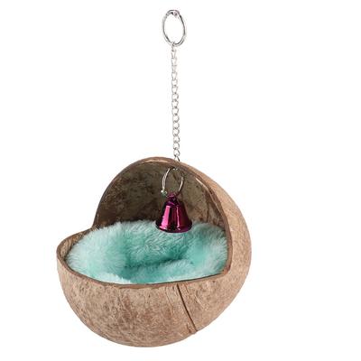 Natural Coconut Husk Bird Breeding Nest Bed Cage Hatching Nest with Mat