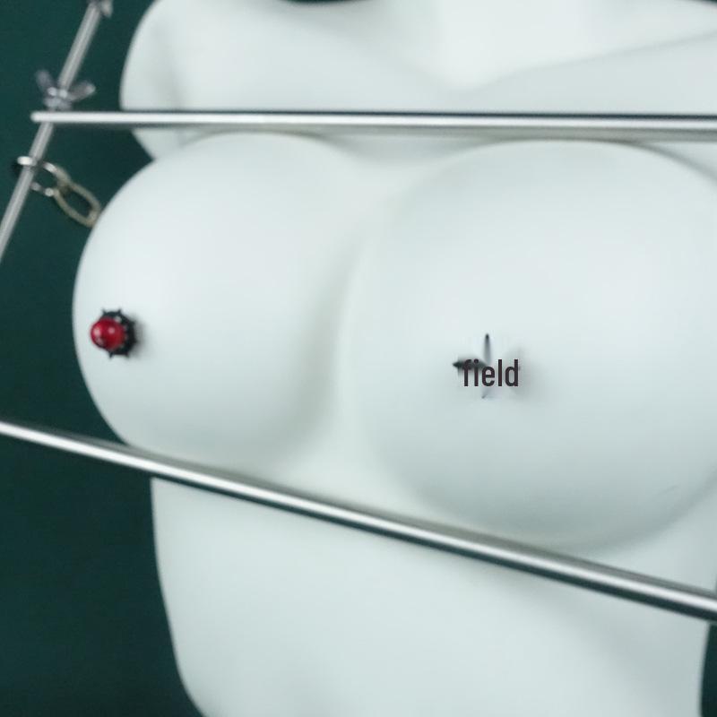 Metal Erotic Breast Pump & Squeeze Toy - Heavy-Duty, Large-Scale Female Torture Instrument