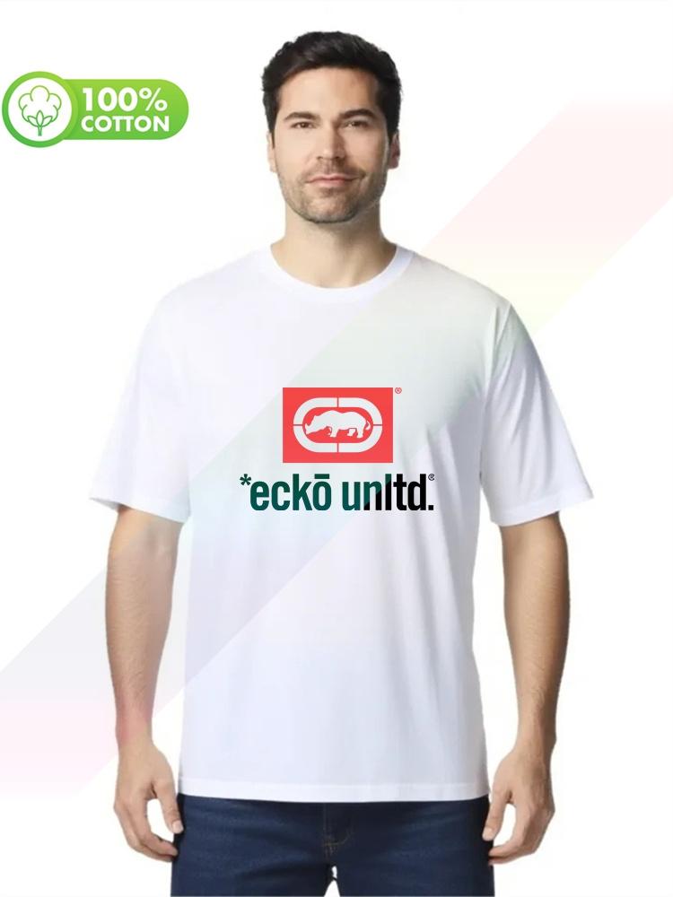 100 Cotton Round Neck Heavy Weight Unisexs Tshirt EckoUnltd Short Sleeve Tee Shirt Create Unisex Stunning Funny Cool S3XL