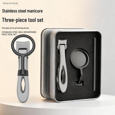 Large Opening Nail Clippers with Auxiliary Magnifying Glass for Elderly & Hard Nail Grooves