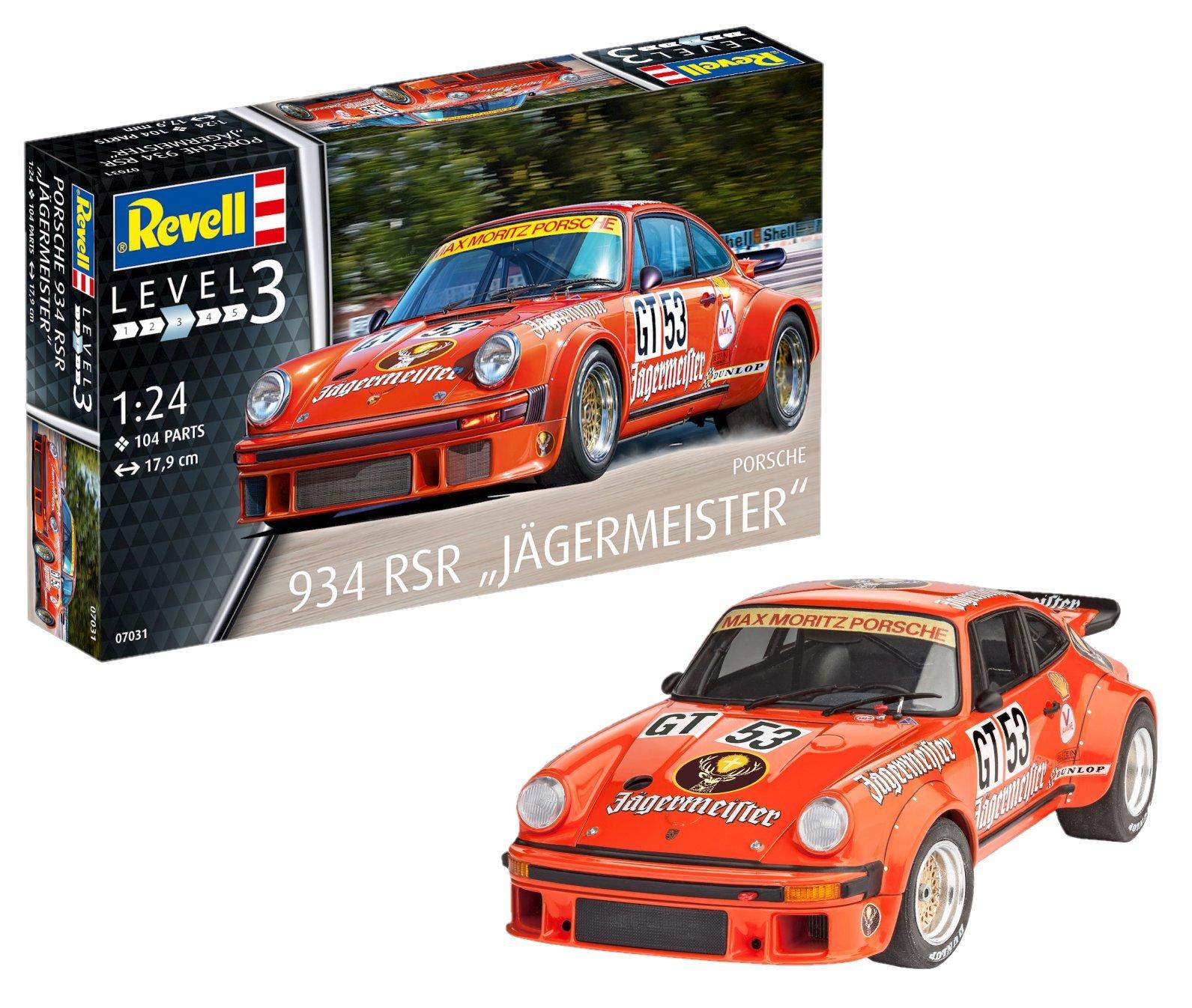 

German Revell 1/24 Porsche 934 RSR Jägermeister Plastic Model 07031