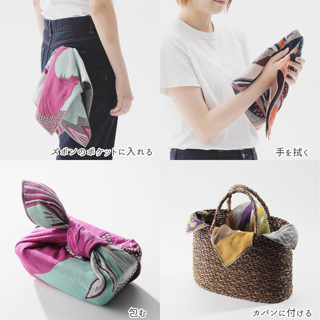 Kusunokibashi Monori Running in the by 53 x 53 Made in Multi-Cloth "Horse Wind" moritaMiW, Approx. cm, Japan, Navy, 1-04412-45-KON