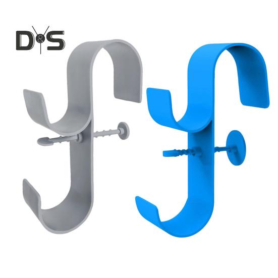 Swimming Pool Side Hook Adjustable Poolside Pool Leaf Skimmer Net Brush Holder Heavy Duty Plastic Above Ground Pool Pole Hanger Tools Pool Accessories