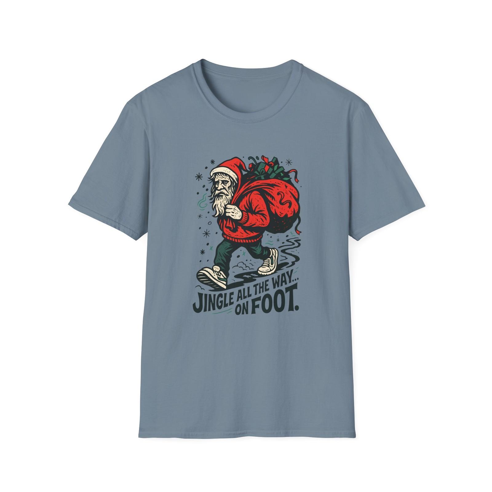 Unisex Softstyle T-Shirt Mens Womens Tees Top Santa Hoodie Snowy Wasteland Sack Funny Christmas 2XL