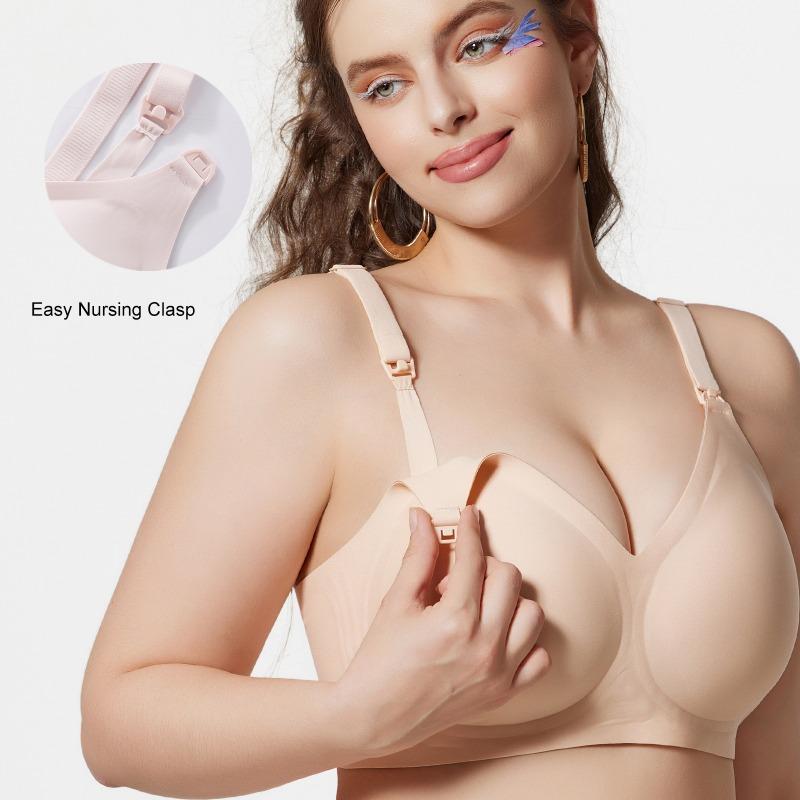 European Style Plus Size Seamless Wireless Maternity Nursing Bra Comfort Intimates for Pregnant  Postpartum Women