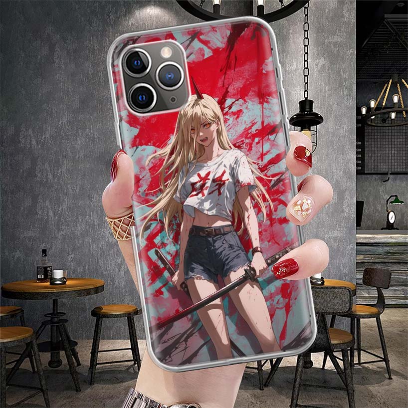 

C-Chainsaw Mans Power Soft Phone Case For IPhone 11 17 Air 16E 16 Pro Max 15 + 14 Plus 13 Mini 12 Apple 7 SE 8 Fundas Coque 11 1 iPhone 13 Pro Max