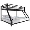 Etagenbett, 90*200 cm 140*200 cm, Geländer, Leiter, EN747 Zertifiziert, ohne Matratze, Metall, Schwarz