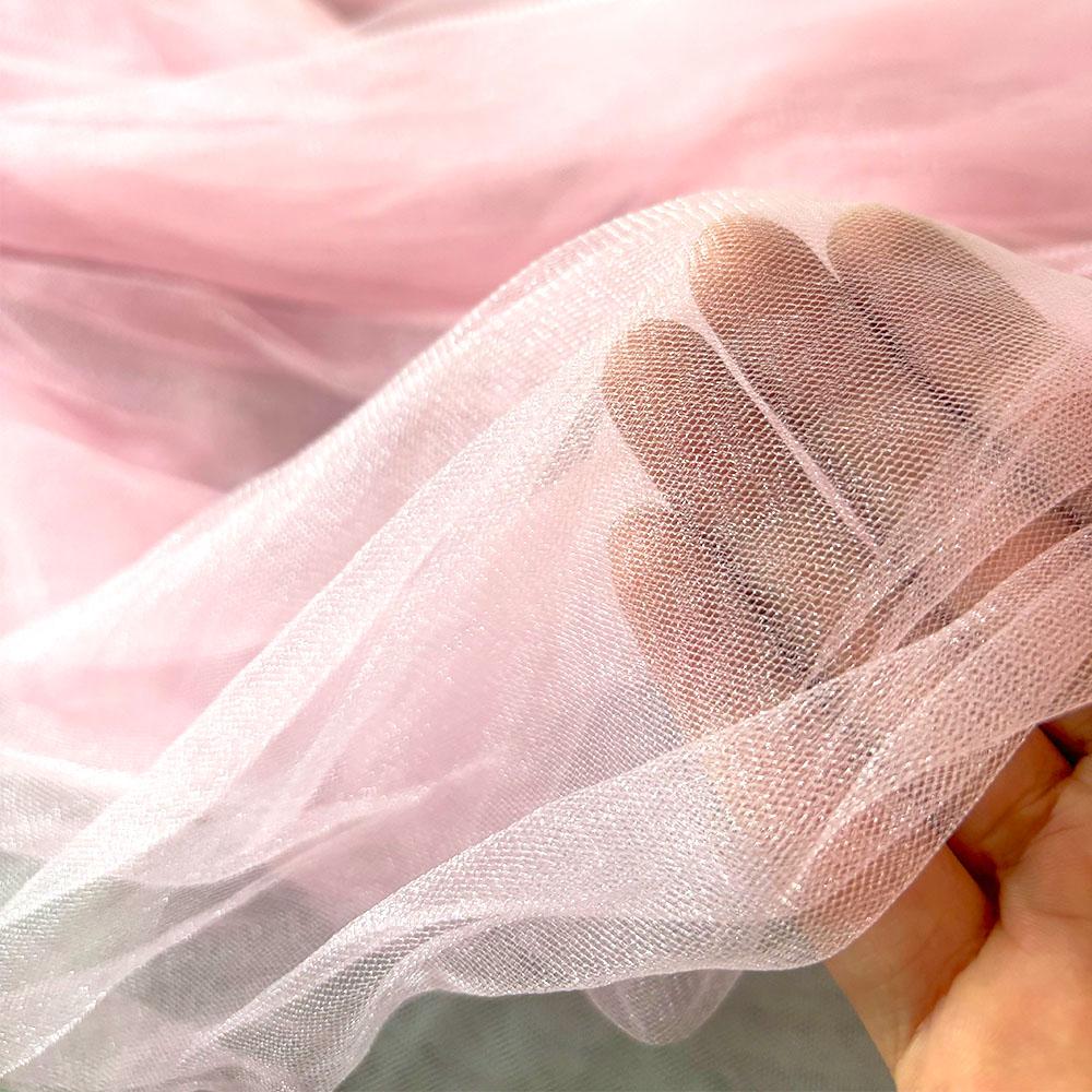Pearlescent Tulle Fabric 150x100cm Soft Mesh Gauze for Bridal Skirt Clothing Home Curtain Lightweight Translucent Photo Backdrop