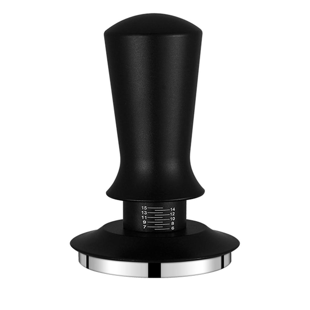 Coffee Tamper 30lbs Constant Pressure Reset Spring Self Adjustable Depth with Sound Feedback Espresso Tamper  with 304