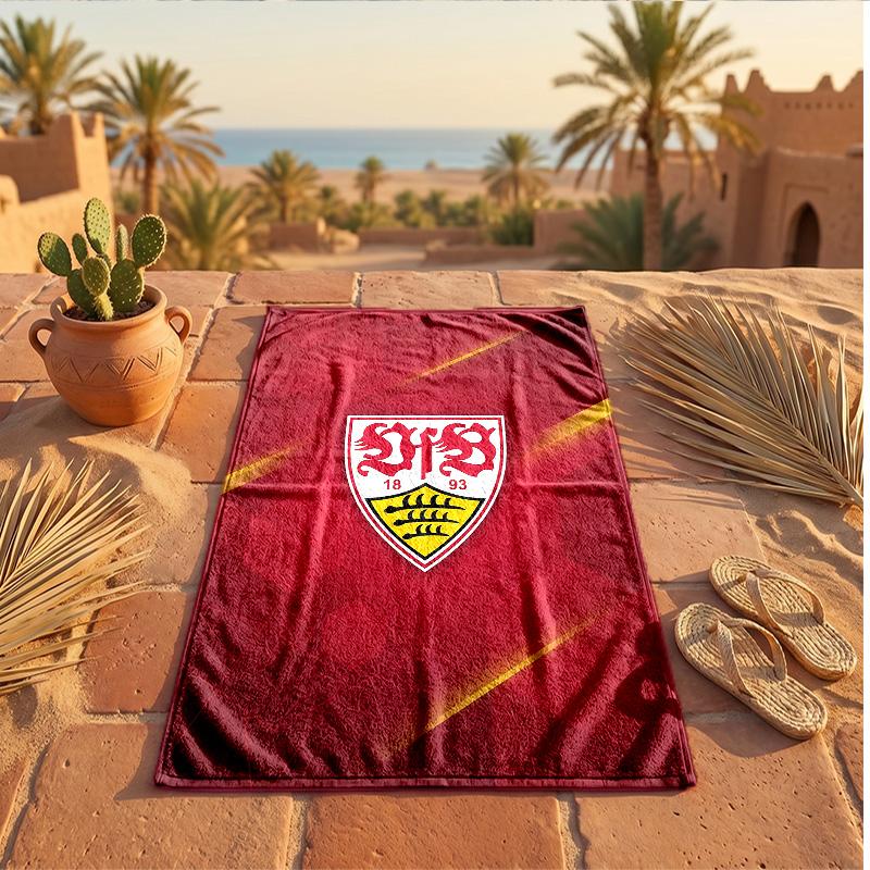 VfB Stuttgart Theme Beach Towel Soft Quick?dry Towel For Summer Beach Vacation Swimming