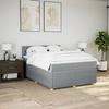 VidaXL Slat Bed Base with Mattress Light Grey 160x200cm Fabric 3287514