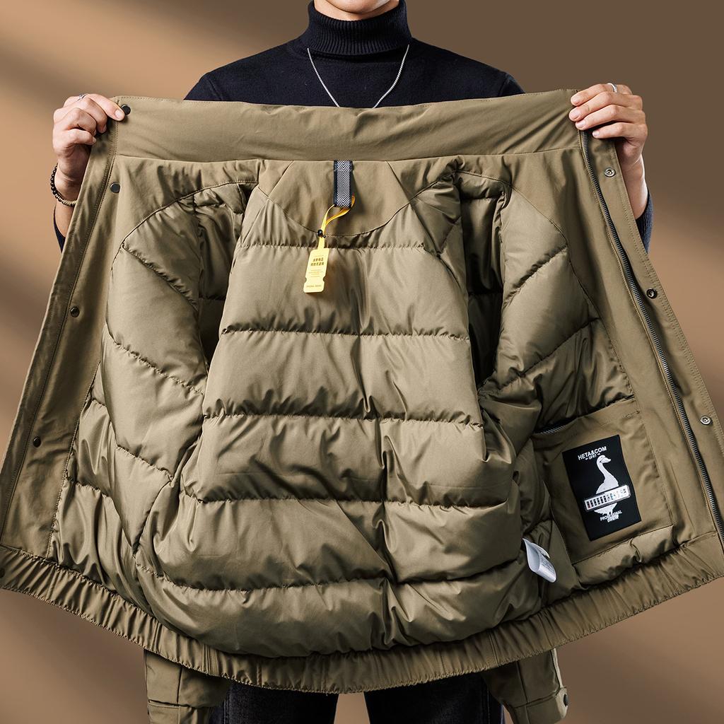 2025 Men's Daily Short Jacket Fleece-Lined WindproofWarm thickened coat