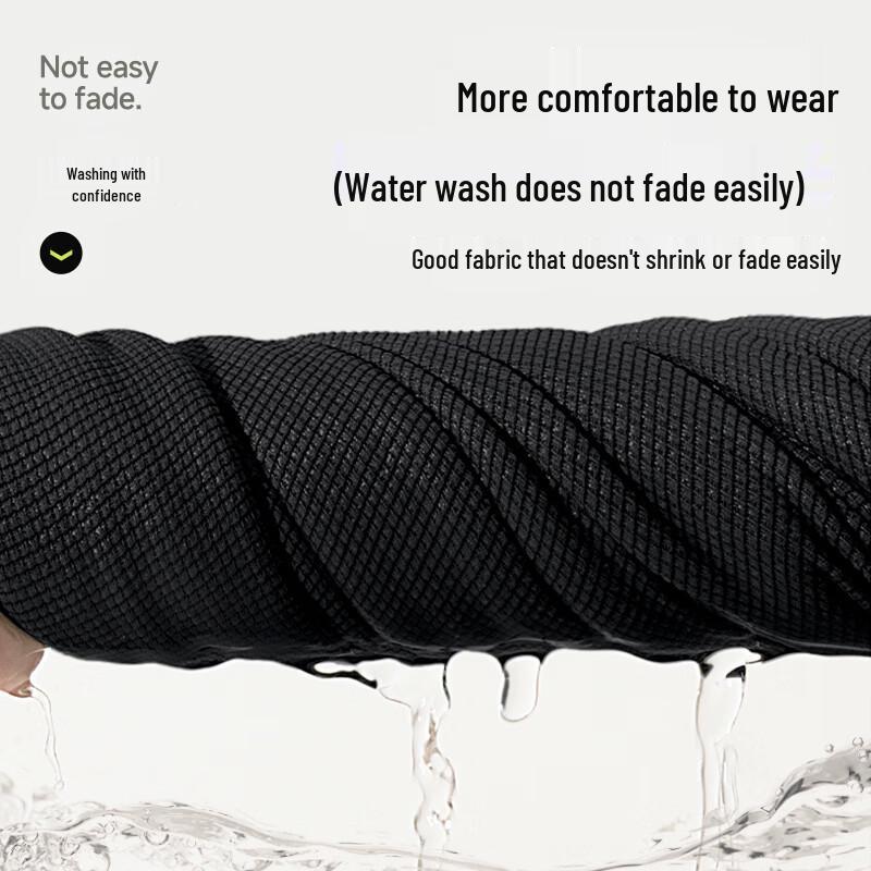 Mark Fairwhale Men's Faux Two-Piece Layered V-Neck Waffle Knit Long Sleeve Tee