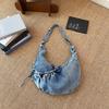 Korean Hobo Bags Women Comfortable and Versatile Texture Crossbody Bags Denim Storage Bags Casual Trendy Simple Shoulder Bag