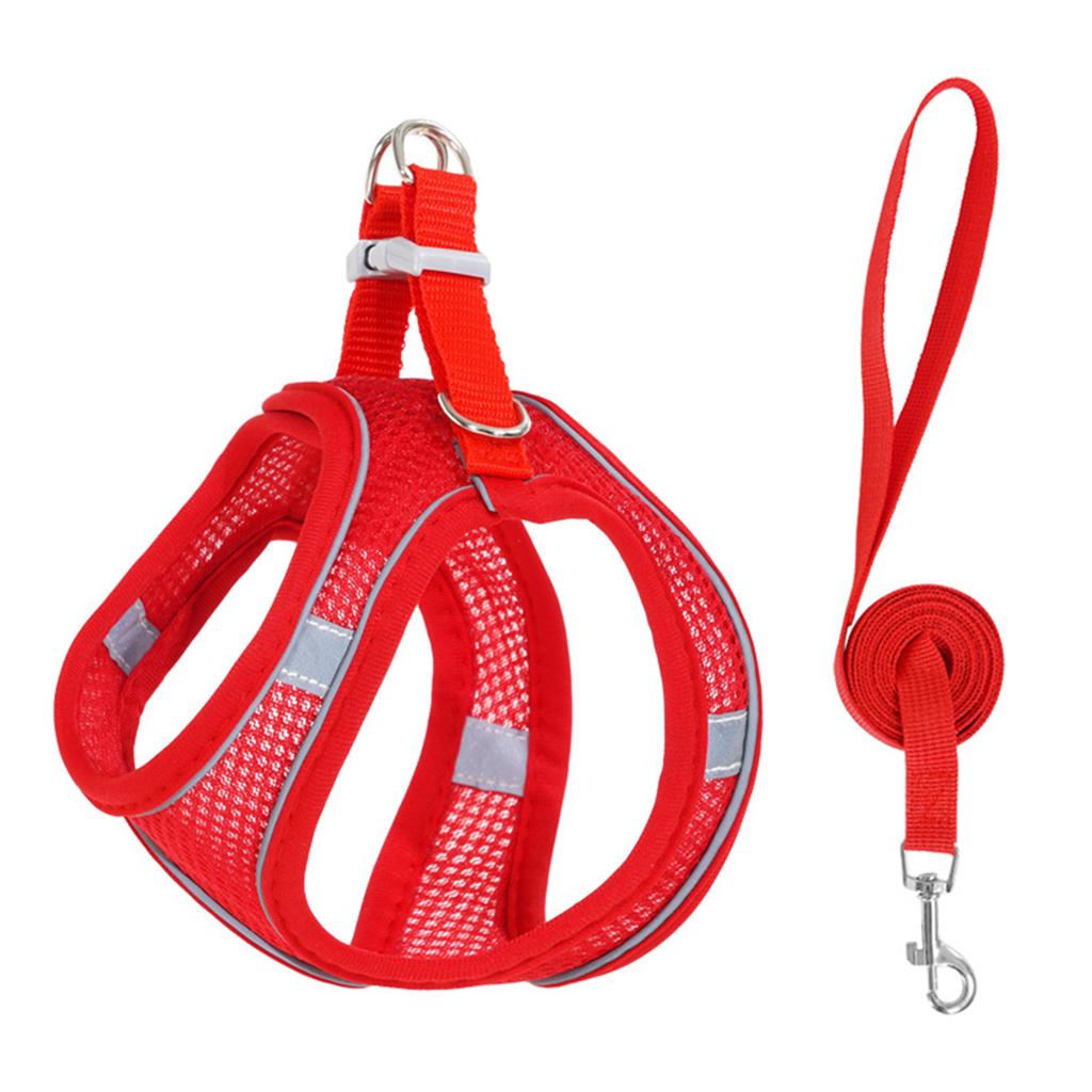 Reflective Pet Harness Vest Escape-Proof Pet Safety Harness for Visibility During Evening Walks