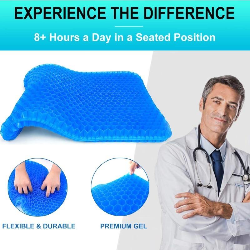 Universal Car Seat Cushion Breathable Cool Gel Cooling Pad 3D Honeycomb Butt Pad Car Home Office Chair Cushion Car Accessories