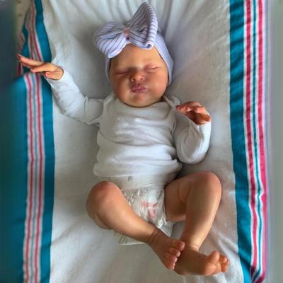 Lifelike Handmade 3D High-color Painting Reborn Dolls 20'' 50cm Soft Cotton Body Newborn Doll Closed Eyes Realsitic Sleeping Baby Doll Toys for Kids