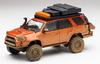 FREESTYLE Gaincorp Products Scale Toyota 4Runner Widebody Overland DiecastTalk Custom Inferno Orange Finished Model 1/64 (Muddy) DTG0018-ORM