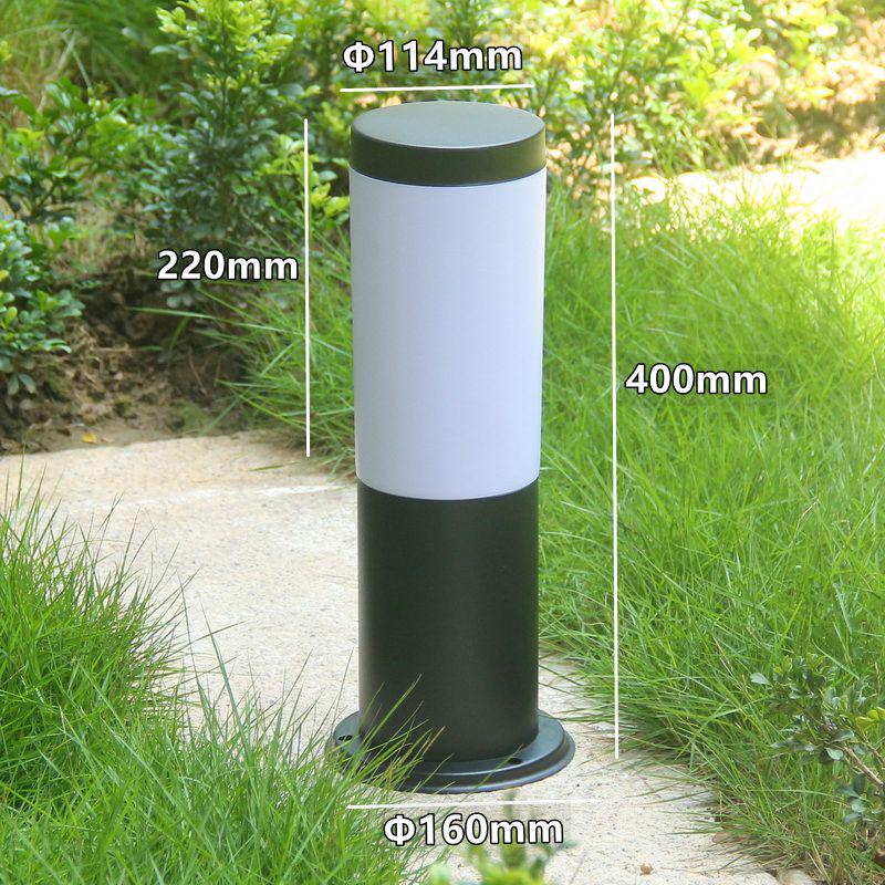 Stainless Steel LED Garden Lights - Waterproof Outdoor Cylindrical Ground Lights for Villas and Courtyards.