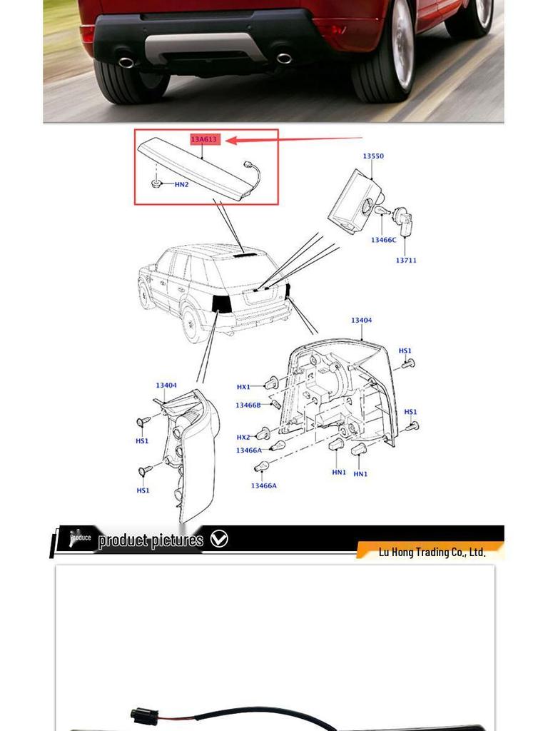 Ansamblu lampă de frână pentru Range Rover Sport 2010 (LR020147, LR015302)