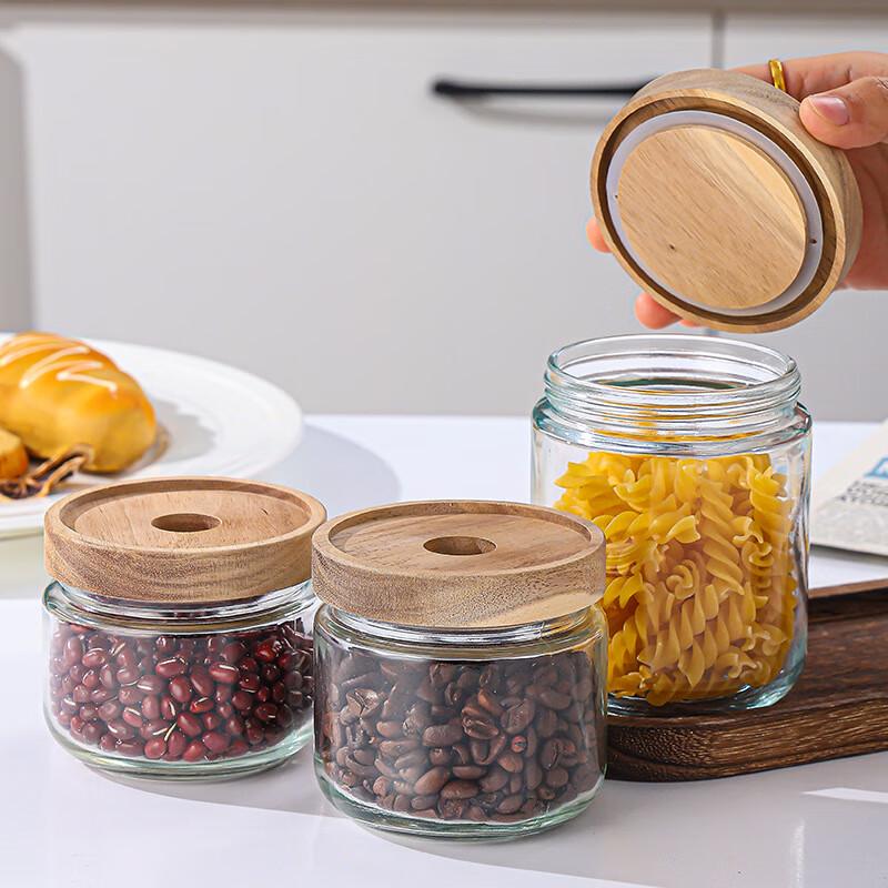 Small Round Glass Storage Jars (Set of 5)