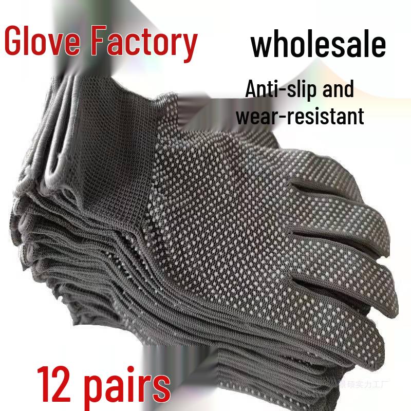 Dünne Nylon Anti-Rutsch-Arbeitshandschuhe: Atmungsaktiver, verschleißfester Schutz für Männer und Frauen