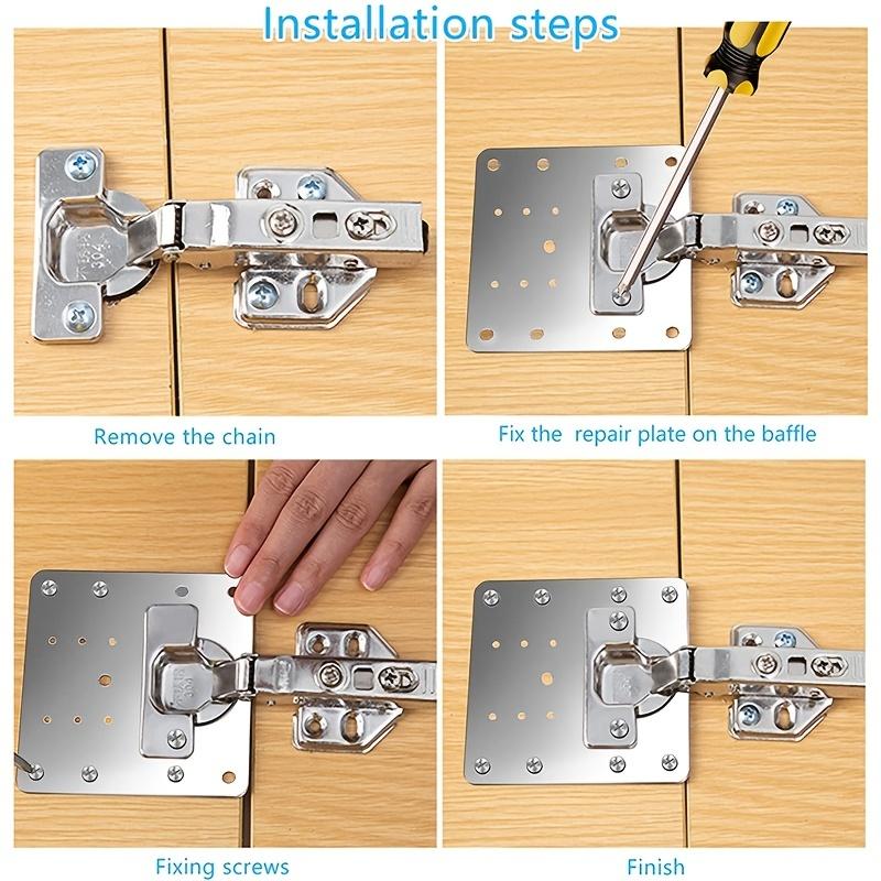 Upgrade Your Cabinet with This Stainless Steel Hinge Repair Plate - Furniture Drawer Table Repair Mount Tool