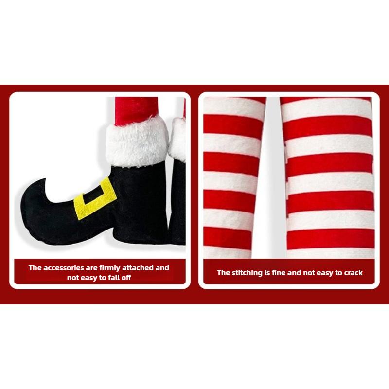 Christmas Decor Car Christmas Elf Santa Legs Decoration for Home Xmas Tree Pendants Ornaments Happy Gifts