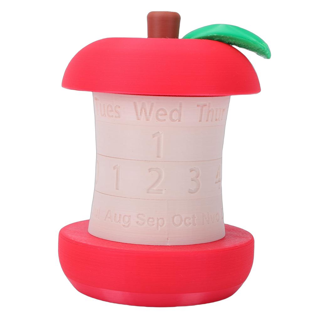 Roterende Evighedskalender Sød Æblekerneform Roterende Evighedskalender Skrivebordsornament