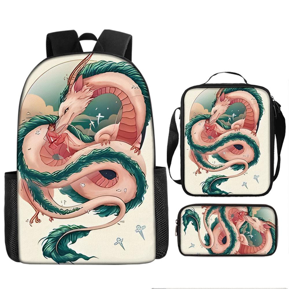 Elementary and Secondary School Students Spirited Away School Bag Hayao Miyazaki Children's Fashion Backpack Waterproof Large Capacity Backpack