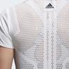 Adidas Mesh Hollow-Out Casual Sports Short Sleeve T-Shirt Women Tops White BR9837