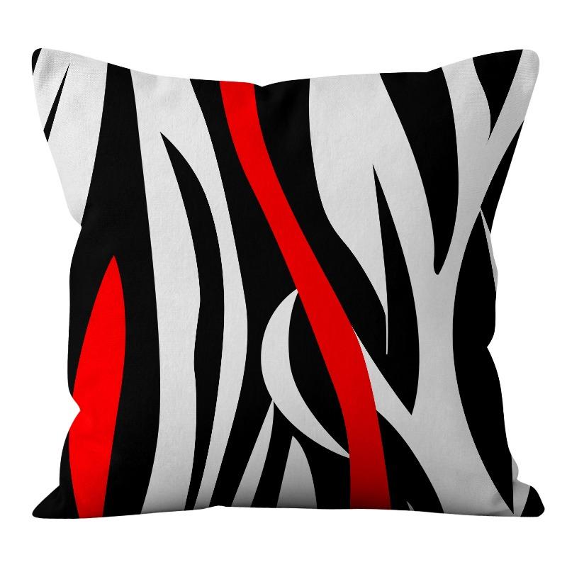 Personalized Fashionable Geometric Abstract Short Plush Pillowcase Home Cushion Cushion Cover