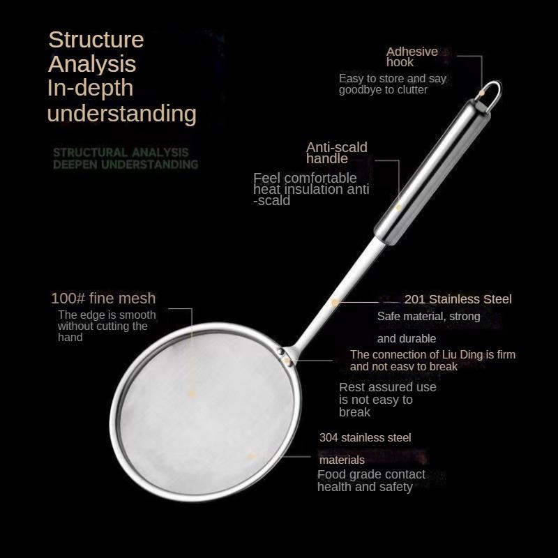 1 ks Sítko z nerezové oceli 304 Superjemné Pěnící Kuchyňské Sítko na sójové mléko Sítko do chafing dish Sběračka oleje Sítko sbírá