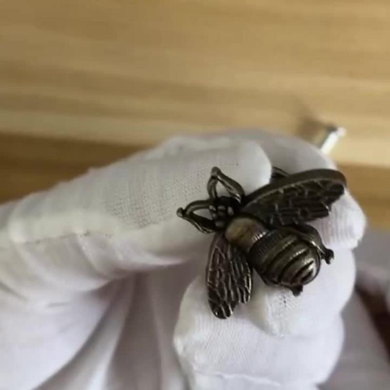 6pcs Vintage Antique Polished Bee Cabinet Handles Retro Beehive Style Bar-Shape Drawer Pulls for Home Decor and Kitchen Cabinets