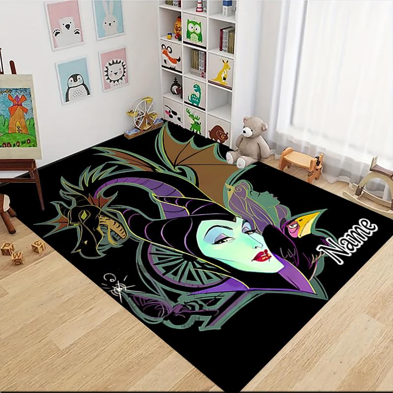 Custom Name Undersea Mermaid Adventure Carpet Rug Customizable Soft Washable Anti-Slip Home Living Room Sofa Mats Personalized Rug. 0909359