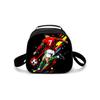Football Shoulder Strap Circular Lunch Bag for Boy and Girls Best Gifts 2D Flat Cartoon School Bento Lunch Box Bag  for Children