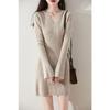 Women's Cashmere Dress Qinghe Cashmere 30% Cashmere 70% Wool Autumn and Winter Cashmere Skirt Soft and Warm