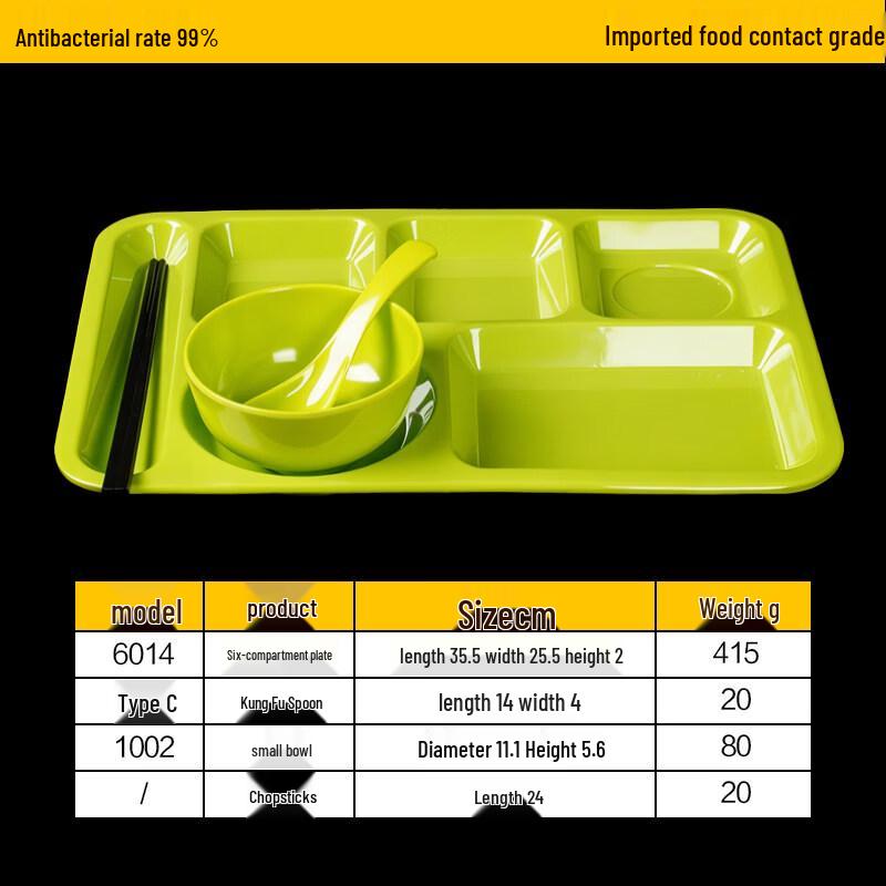 Melamine Compartment Serving Plate Shallow
