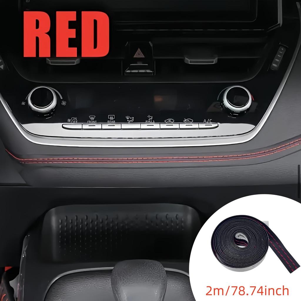 Linea decorativa per fessure interne, Striscia decorativa in pelle autoadesiva fai-da-te, Linea decorativa per console centrale, Modifica interna