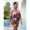 Summer Women's Plus Size Printed Beach Cover Up Sexy Holiday Dress Sun Protection Bikini Cover Up