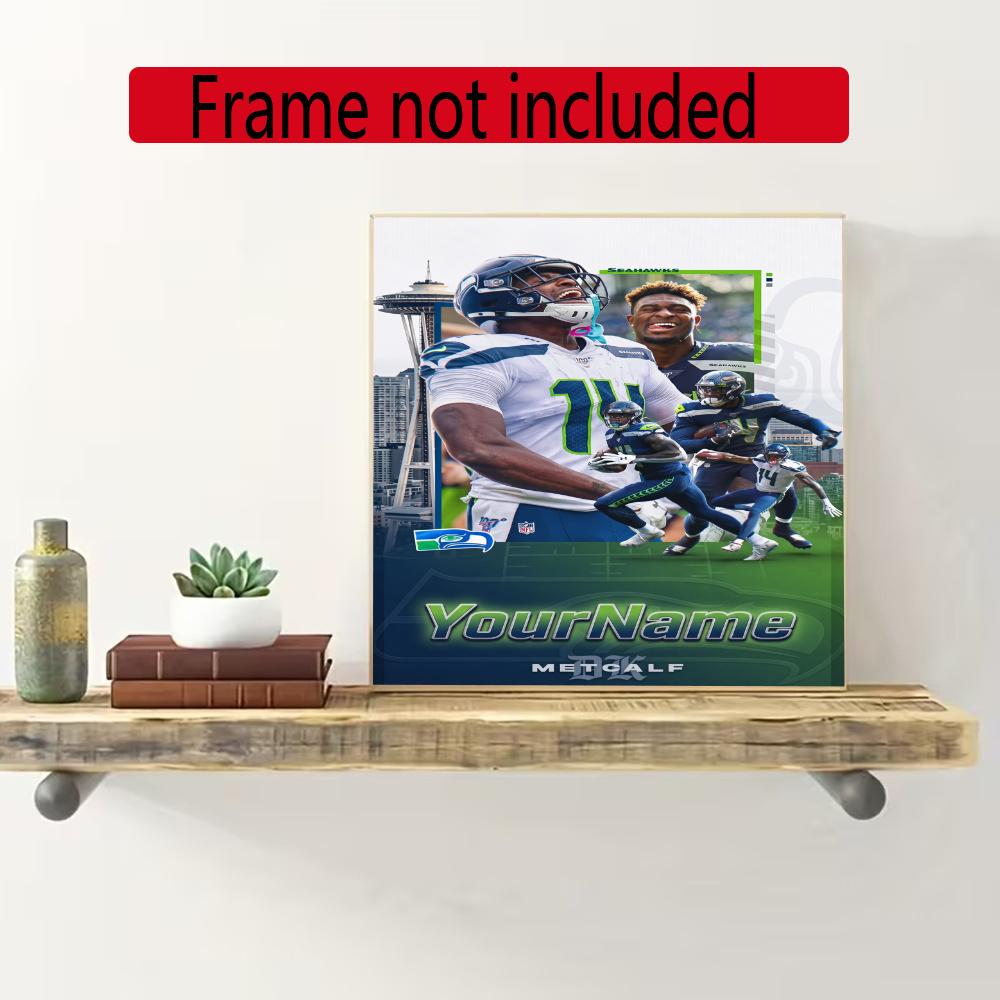 Seattle Seahawks Personalized Text Diamond Painting Round Diamond Mosaic Rhinestones Diamond Embroidery Craft Kit Wall Decor Without Frame