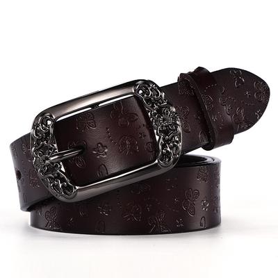 Retro Pin Buckle Belt Women'S Wide Casual Pants Belt Fashion Decoration Leather Belt Lengthened