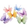 50Pcs 3D Organza Fabric Butterfly Appliques Colorful Clothes Sewing Patch  Bridal Hair Accessories